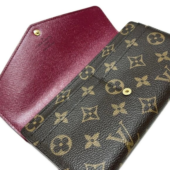 Auth LOUIS VUITTON Portefeuille Sara M62234 Fuchsia Monogram - RFID : confirmed - Picture 3 of 6